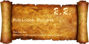Robicsek Roland névjegykártya